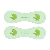 可愛い緑の好奇心のインコ漫画イラストレーション 野球ボール (パネル)