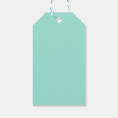 可愛い緑の恐竜の誕生日パーティーありがとう ギフトタグ (裏面)