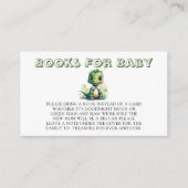 可愛い緑の恐竜フローラ本ベビー エンクロージャーカード (正面)