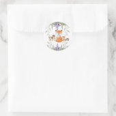 可愛い緑の森の動物かわいい動物のGif ラウンドシール (バッグ)