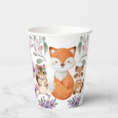 可愛い緑の森の動物の森の持ち込み 紙コップ (裏面)