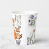 可愛い緑の森の動物の森の持ち込み 紙コップ (右)