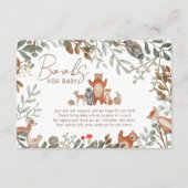 可愛い緑の森の動物の森は本を持ってくる エンクロージャーカード (正面)