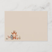 可愛い緑の森の動物の森は本を持ってくる エンクロージャーカード (裏面)