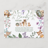 可愛い緑の森の動物の森は本を持ってくる エンクロージャーカード (正面)