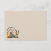 可愛い緑の森の動物の森は本を持ってくる エンクロージャーカード (裏面)