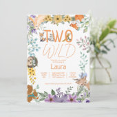 可愛い緑の森の動物ウッドランド2歳の誕生日 招待状 (スタンド正面)