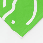 可愛い緑の漫画のカエル子供の名前 フリースブランケット (角)