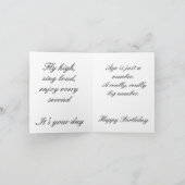 可愛い緑の鳥誕生日グリーティングカード カード (内部)