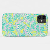 可愛い緑の黄色の花柄 Case-Mate iPhoneケース (裏面(横))