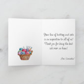 可愛い編み物の糸名前をカスタムする サンキューカード (内部)