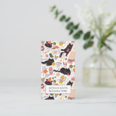 可愛い編み物事業と編み物指導 名刺 (スタンド正面)