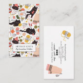 可愛い編み物事業と編み物指導 名刺 (正面/裏面)