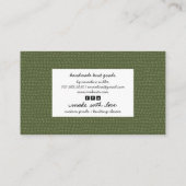 可愛い編み物事業と編み物指導 名刺 (裏面)