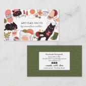 可愛い編み物事業と編み物指導 名刺 (正面/裏面)