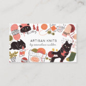可愛い編み物事業と編み物指導 名刺 (正面)