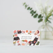 可愛い編み物事業と編み物指導 名刺 (スタンド正面)