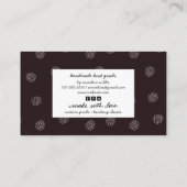 可愛い編み物事業と編み物指導 名刺 (裏面)