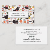 可愛い編み物事業と編み物指導 名刺 (正面/裏面)