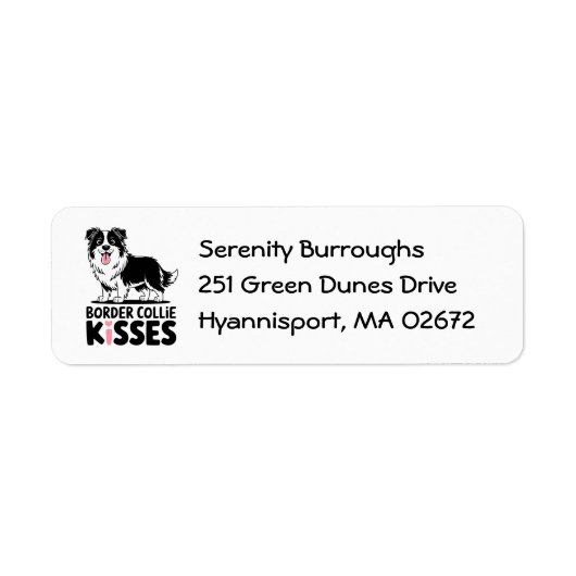 可愛い縁どコリーキス子犬の恋人 ラベル (正面)