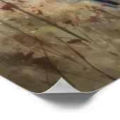 可愛い縁どコリードッグアートプリントポスター ポスター (角)