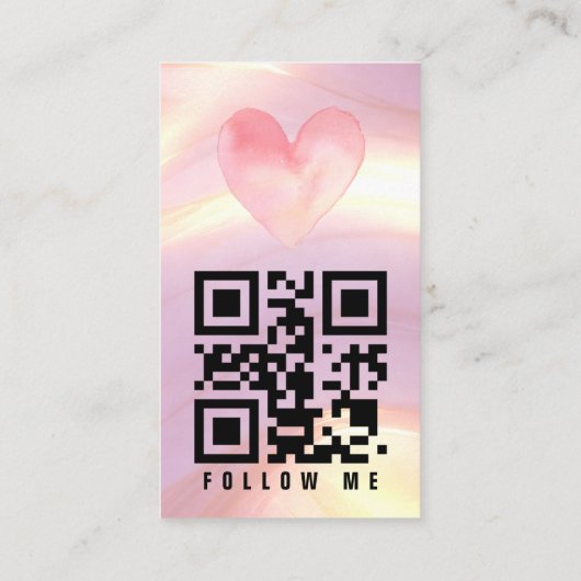可愛い繊細な自然なピンクのグラデーションinstaグリッド 名刺 (裏面)