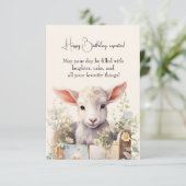 可愛い羊が箱の中に閉じ込められている (スタンド正面)