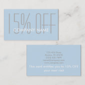 可愛い美しい美容スパガーリーシックなパステルブルー 名刺 (正面/裏面)