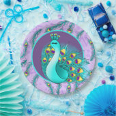 可愛い羽クジャクパーティー ペーパープレート (パーティー)