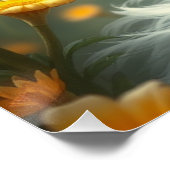 可愛い羽毛の妖精アート ポスター (コーナー)