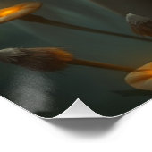 可愛い羽毛の妖精アート ポスター (コーナー)