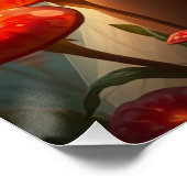 可愛い羽毛の妖精アート ポスター (コーナー)