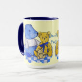 可愛い老ヴィンテージテディ3匹の写真 マグカップ (正面左)