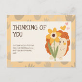 可愛い考えハリネズミ ポストカード (正面)