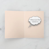 可愛い考え犬 カード (内部)