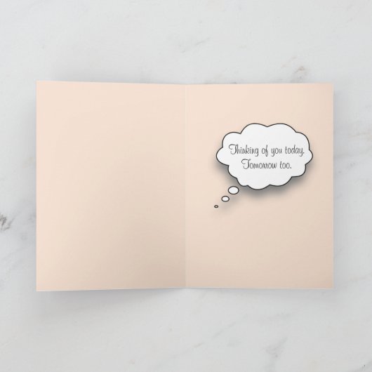 可愛い考え犬 カード (内部)