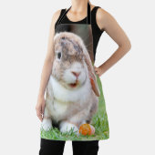 可愛い耳の垂れたウサギ エプロン (インサイチュ)