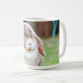 可愛い耳の垂れたウサギ コーヒーマグカップ (正面右)