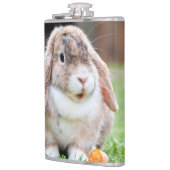 可愛い耳の垂れたウサギ フラスク (左)