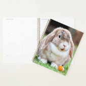 可愛い耳の垂れたウサギ プランナー手帳 (ディスプレー)