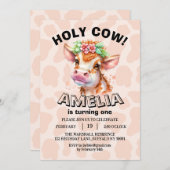 可愛い聖牛I'm One Girl 1st誕生日 セーブザデート (正面/裏面)