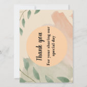 可愛い背景要素を持つサンキューカード (正面)