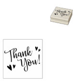 可愛い脚本とハート感謝してい君 ラバースタンプ (押印)