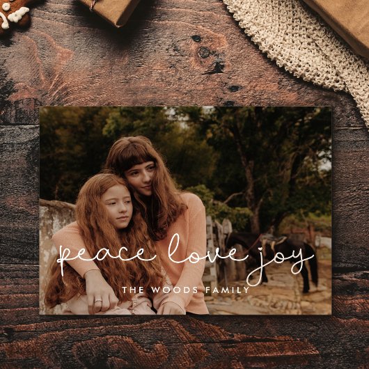 可愛い脚本と平和の愛の喜び シーズンポストカード