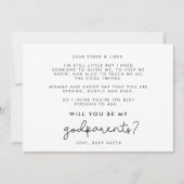 可愛い脚本ゴッドペアレント提案カード 招待状 (正面)