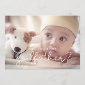 可愛い脚本ゴドファープロポーズ写真カード 招待状 (正面)