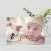 可愛い脚本ゴドファープロポーズ写真カード 招待状 (スタンド正面)