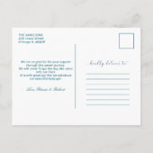 可愛い脚本写真クリスマス誕生発表 シーズンポストカード (裏面)