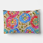 可愛い脚本芸術的のモザイク模様カラフル アクセサリーポーチ (裏面)