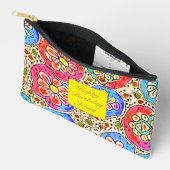 可愛い脚本芸術的のモザイク模様カラフル アクセサリーポーチ (見開き)